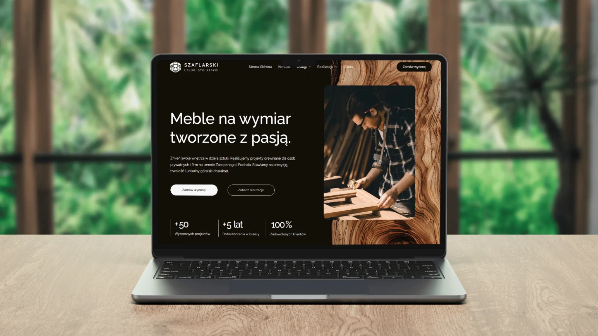 Strona internetowa firmy Szaflarski – stolarz z Zakopanego, realizacja Webdes