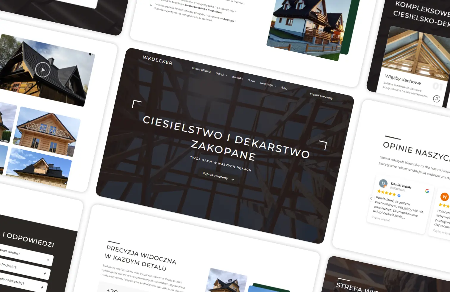 Strona internetowa firmy Wkdecker – dekarz z Zakopanego, realizacja Webdes