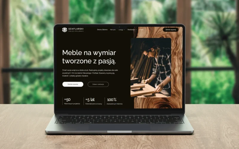 Strona internetowa firmy Szaflarski – stolarz z Zakopanego, realizacja Webdes
