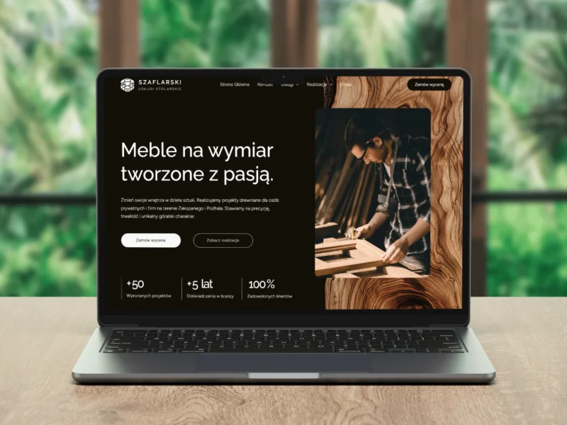 Strona internetowa firmy Szaflarski – stolarz z Zakopanego, realizacja Webdes