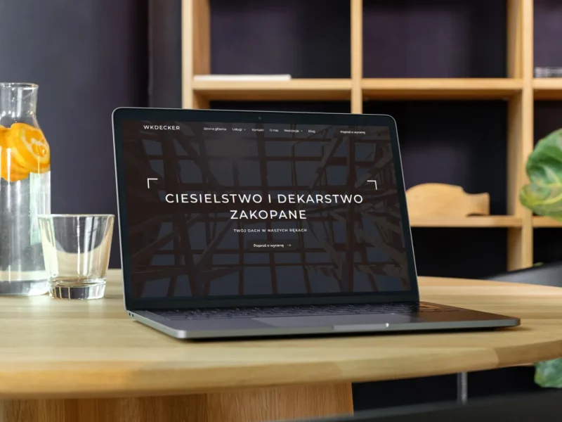 Strona internetowa firmy Wkdecker – dekarz z Zakopanego, realizacja Webdes